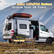 12V 200Ah LiFePO4 Lithium Battery, Built-in 200A BMS, 15000+ Deep Cycles, 2560W Max Pow, Perfect for RV, Solar, Marine, Off-Grid Energy Storage