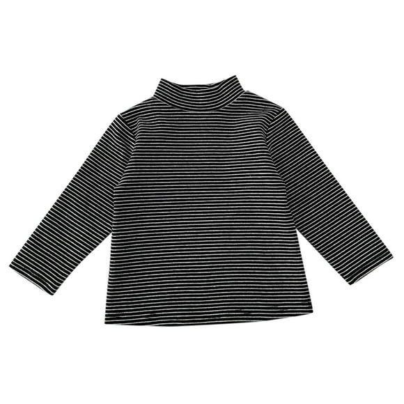 LUOGENLI Chemises en Jean pour Garçons en Denim Longues Enfants Tout-Petit Bébé Garçons Filles Rayé Uni à Manches Longues Blouse Hauts T-Shirt Ensembles Vêtements Maxi Hauts avec Fente Noir Taille 12-18 Mois