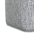 thumbnail image 4 of Simpli Home Nate 18 inch Wide Boho Square Pouf in Denim Mélange Cotton, 4 of 6
