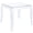 Transparent Clear, variant on Compamia Queen Polycarbonate Patio Side Table in Glossy White
