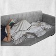 thumbnail image 6 of Guitar Soft Flannel Fleece Throw Blanket, Hand Drawn Monochrome Doodle Illustration of Instruments of 2 Kinds Music, Cozy Plush for Indoor and Outdoor Use, 50" x 70", Dark Brown White, by Ambesonne, 6 of 6