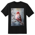 thumbnail image 2 of Plus Size Shirt for Women Black Tops for Women Oversized Short Sleeves Shirt for Women Red-Browed Bird 12 T Shirt Crewneck Shirt for Women 3XL, 2 of 5