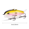 thumbnail image 5 of Hyasfey 2Pcs 6CM/6.5G Multi-Jointed Pencil Fishing Lure with Double Hooks Slow Sinking 2-Section Swimbait Hard Artificial Bait Freshwater Saltwater Fishing Accessories, 5 of 7
