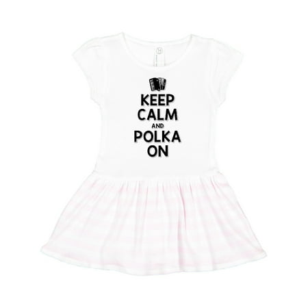 

Inktastic Keep Calm Polka Gift Toddler Girl Dress