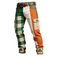 thumbnail image 4 of CONZONE St. Patrick's Day Mens Baggy Cargo Shorts Green Clover Graphic Buttons Cargo Pants for Men Lightweight Relaxed Fit Streetwear Workout Trousers With Pockets, 4 of 4