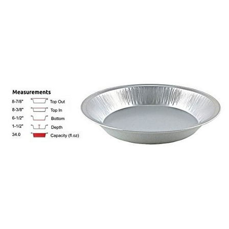 Handi-Foil 9" Smooth-Wall Aluminum Foil Extra-Deep Pie Pan Plate Tin -Heavy #509 (pack of 100)