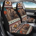 thumbnail image 3 of Binienty Ethnic Tribal Brown Bear Automotive Seat Covers & Accessories 2 Pack Front High Back Bucket Seat Covers for Cars SUV Truck Van Car Interior Decor, 3 of 6