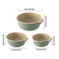 thumbnail image 3 of Kitchen Strainer Basket Set of 3, Food Grade Plastic with Drainage Holes, for Washing Vegetables, Fruit Storage, and Kitchen Organization, FAJHHA | Green, 3 of 8