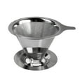 thumbnail image 2 of YAOMOBB Coffee Filter Stainless Steel Coffee Funnel Filter 1 Set Heat Resistant Reusable Cone Filter for Home Kitchen, 2 of 6