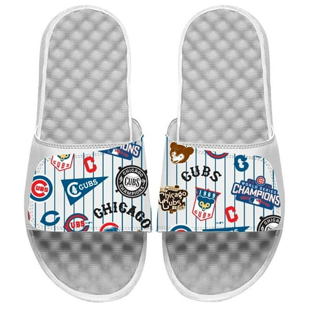 

ISlide White Chicago Cubs Cooperstown Collection Loudmouth Slide Sandals