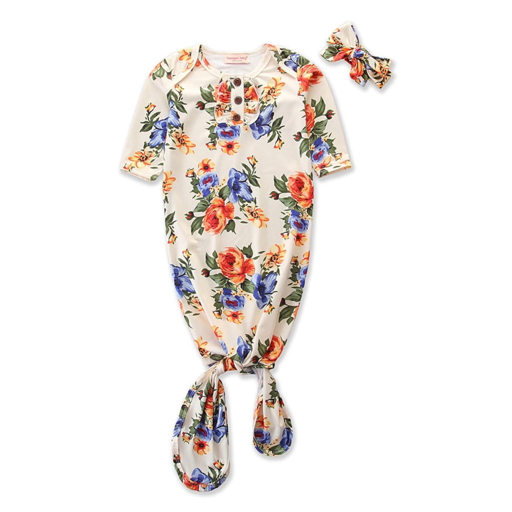 newborn floral sleeper