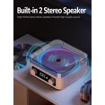 thumbnail image 2 of Reproductor de CD RetroAudio portátil con Bluetooth y altavoces, blanco, 2 of 7