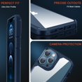 thumbnail image 5 of Compatible with iPhone 13 Pro Max Case Crystal Clear Hard Back Soft Bumper Protective Case (Blue), 5 of 5