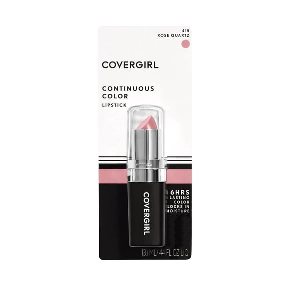 CoverGirl Continuous Color Lipstick, Rose Quartz [415], 0.13 oz (Pack of 4)