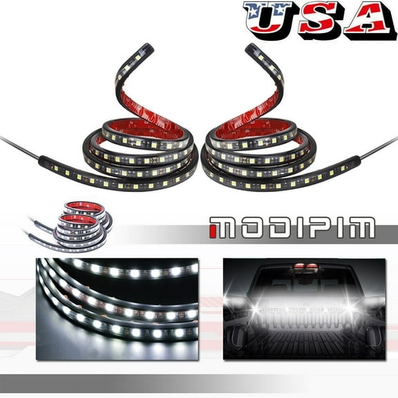 2 Pack Automotive 60 Inch LED Light Bar Bed Light and Switch Kit for Truck RV Cargo -