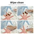 thumbnail image 4 of Nawypu Nautical Coastal Tablecloth Round Summer Beach Starfish Coral Seashell Print Decorative Table Cloth Table Cover with Waterproof Resistant Fabric for Home Kitchen Dining Patio, 4 of 7
