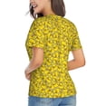 thumbnail image 3 of Fuzoiu Ducky Cartoon Animal Yellow Print Women's Classic V-Neck T-Shirt, Short Sleeve V Neck Tees for Casual Everyday Wear,Casual Fit Tee,Summer Fashion Tops-XX-Large, 3 of 5