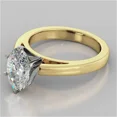 thumbnail image 2 of 2CT Oval Cut Moissanite Diamond Engagement Promise Ring 14K Yellow Gold Plated, 2 of 2