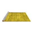 thumbnail image 2 of Ahgly Company Machine Washable Indoor Rectangle Abstract Yellow Contemporary Area Rugs, 4' x 6', 2 of 4