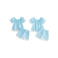 thumbnail image 2 of BemeyourBBs Toddler Baby Girl Summer Clothes Cute Infant Baby Girls Plaid Gingham Outfit Shorts Set Lace Trim Short Sleeve Shirt Tops and Pockets Shorts Toddler Girl 2 Piece Summer Outfit, 2 of 9