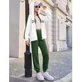 thumbnail image 4 of Arshiner Girls 2 Piece Outfits Sweatsuits Zip Up Hoodie Sweatshirt and Sweatpant Athletic Tracksuit Jogger Set, 4 of 6