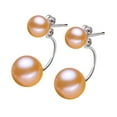 thumbnail image 1 of Pendientes de perlas naturales Sonducket para mujer Pendientes únicos de plata de ley S925 Ropa zapatos y accesorios Miscelánea rosa, 1 of 6