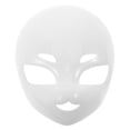 thumbnail image 1 of ColoMX Máscara de plástico blanca Máscara facial en blanco Máscara blanca en blanco Máscara de plástico de Halloween Máscara de mascarada para mujeres Hombres Máscara de plástico de Halloween, 1 of 8