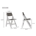 thumbnail image 3 of Folding Chair - Set of 2 in Black and Natural, 3 of 6