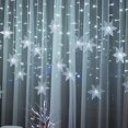 thumbnail image 4 of Luces navideñas para decoración de exteriores, luces LED colgantes con forma de copo de nieve, cadena de luces para cortina, decoración de aleros de jardín y fiesta., 4 of 5