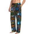 thumbnail image 2 of Sigee Happy Father Day Print Men's Pajama Pants - Soft Lounge Sleep Bottoms with Elastic Waistband and Pockets-X-Large, 2 of 9