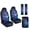 Galaxy and Wolf, variant on Xixirimido Car Seat Protection Set 5 Pieces Breathable PU Leather Front Seat Covers with Seat Belt and Console Covers Universal Fits Most Cars, Wolf Red Blue Fire