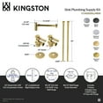 thumbnail image 4 of Kingston Brass CC43207DLLKB30 Trimscape Modern Plumbing Sink Trim Kit with Bottle Trap in Brushed Brass, 4 of 5