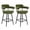 Green Teddy, variant on Zesthouse 26.7" Swivel Counter Stools Set of 2, Linen Upholstered Bar Stools with Back and Metal Legs, Modern Counter Height Chairs for Kitchen Island, Beige