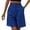 Z329 Blue, variant on Landzoo Women'S Shorts Solid Color Zip Front With Pockets Summer Breathable Women Shorts Size L Blue