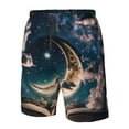 thumbnail image 4 of Logiee Artistic Starry Sky Moon Book Print Mens Swim Trunks Quick Dry Board Shorts,Breathable Hawaii Beach Shorts Swimwear Bathing Suits-Medium, 4 of 6