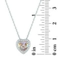 thumbnail image 2 of Brilliance Fine Jewelry Heart Cubic Zirconia Pendant Necklace, Sterling Silver, 18 in, 2 of 3