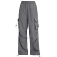 thumbnail image 7 of HUJlwoi Cargo Pants Women Lightweight Elastic Waist Baggy Wide Leg Pants for Outdoor Hiking Travel Trousers with Pockets, 7 of 7