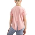 thumbnail image 4 of Lopecy-Sta Girls Athletic Shirts Short Sleeve Quick Dry T-Shirt Basic Tee Tops for Kids Teens Sports Activewear, 4 of 9