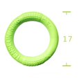 thumbnail image 4 of de masticación para perros de entrenamiento de mascotas portátil, resistente a las mordeduras, limpieza de , juguete flotante - 17cm 17cm Verde Colco masticar anillo mordedor, 4 of 6