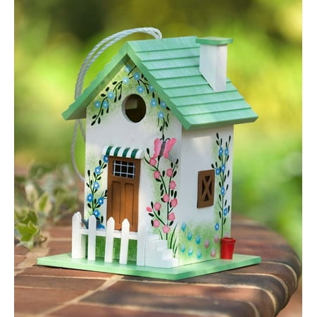 Butterfly Cottage Birdhouse in Green