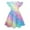 Pink, variant on YUELONGHU Girls Fashion Dresses Girl Dresses Size 10-12 Formal Girls Summer Color 3D Digital Print Cute Personality Fashion Dress Fly Sleeve Dress 8-9 Years