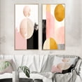 thumbnail image 1 of Designart "Retro Pink Gold Bloom Lunar Geometry I" Modern Geometric Framed Wall Art Set Of 2 - Modern Pink Framed Wall Art Set Of 2, 1 of 6