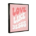 thumbnail image 4 of Stupell Industries Love Like Jesus Retro Inspirational Painting Black Floater Framed Canvas Art Print Wall Art, 25 x 31, 4 of 10