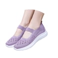 thumbnail image 3 of CAIXAI Orthopedic Shoes for Women Adjustable Upper Sneakers Women Classic Walking Anti-Skid Wide Walking Shoes for Women Knit Upper Embroidery Mary Jane Flats Women Hands-Free Go Walk Shoes, 3 of 8