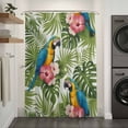 thumbnail image 3 of Xipuska Summer Shower Curtain - Water Repellent Fabric Shower Curtains Washable, Botanical Palm Leaves Flower Bird Animals Plants Decorative Cloth Bathroom Curtains Modern Bath Decor 72"x72", 3 of 6