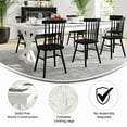 thumbnail image 5 of 9' x 40'' Rectangular Antique Rustic White Solid Pine Folding Farm Dining Table with X Base Design, 5 of 11