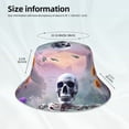 thumbnail image 5 of Balery Mist Sunflower Skull Sun Hats for Men Women Bucket Hat UPF 50+ Buckey Hat Boonie Hat Foldable UV Protection Hiking Beach Fishing Summer, 5 of 9