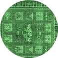 thumbnail image 1 of Ahgly Company Indoor Round Animal Emerald Green Traditional Area Rugs, 7' Round, 1 of 4