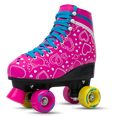 thumbnail image 2 of STMAX Quad Roller Skates for Girls and Women-Size 2.5 Kids to 8.5 Women -Outdoor, Indoor and Rink Skating- Classic High Cuff with Adjustable Lace System (Pink and Blue, 7.5 Adult), 2 of 21