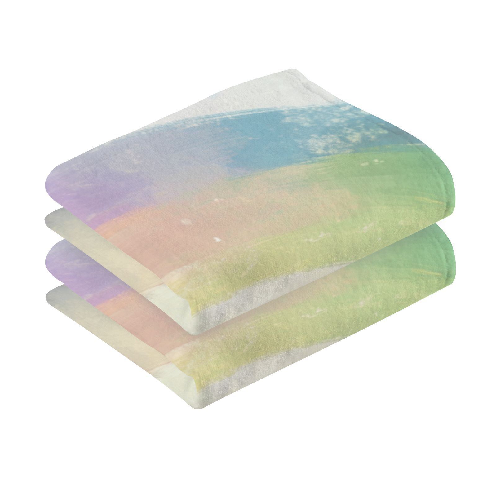Elephants with Rainbows Hand Towels Cotton Bath Towels Large Face Towels Absorbent for Bathroom 2 Packs